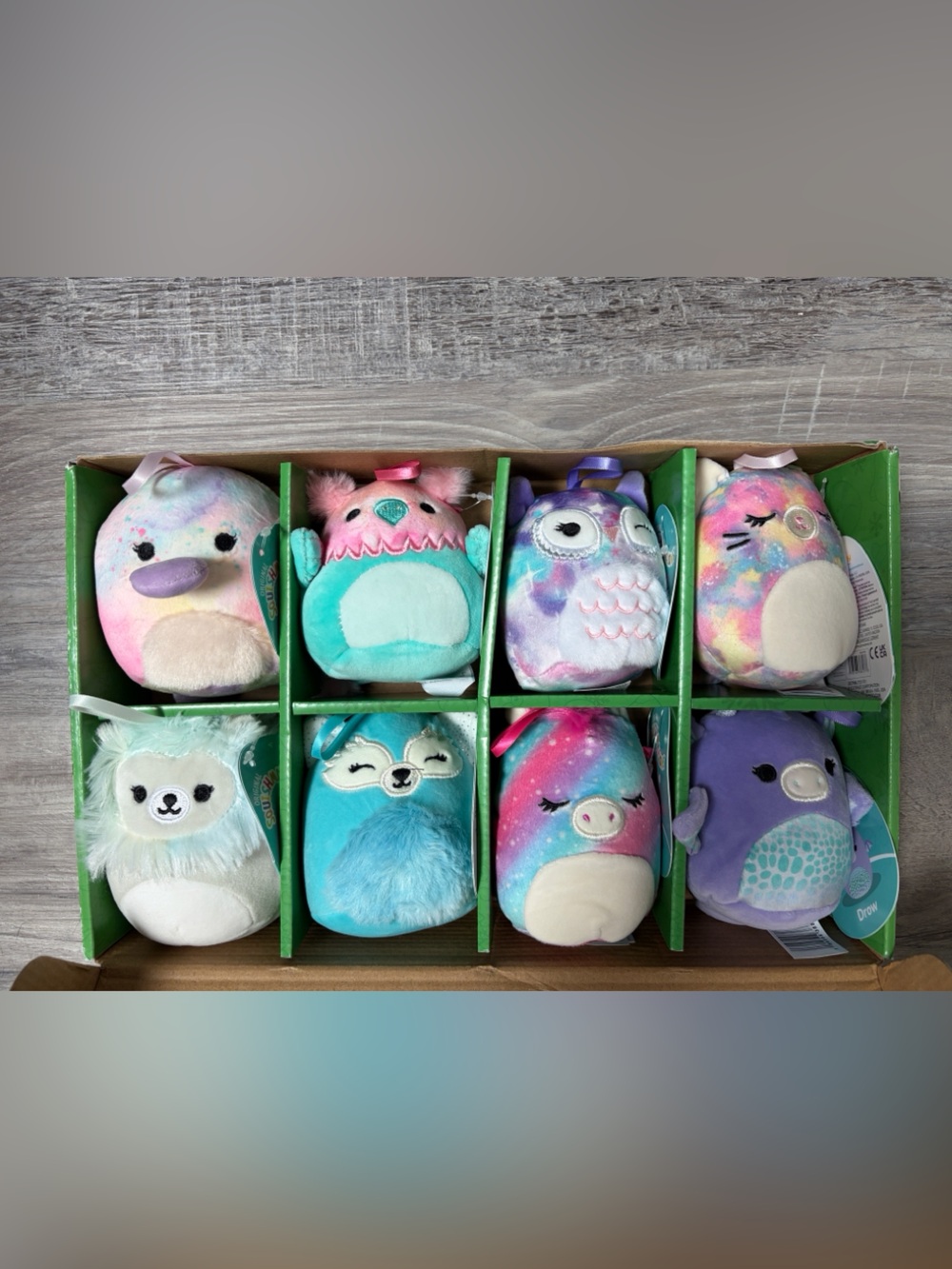 Squishmallows Holiday Ornament Set - Teal, Purple, Pink, Blue, White - Picture 5 of 6